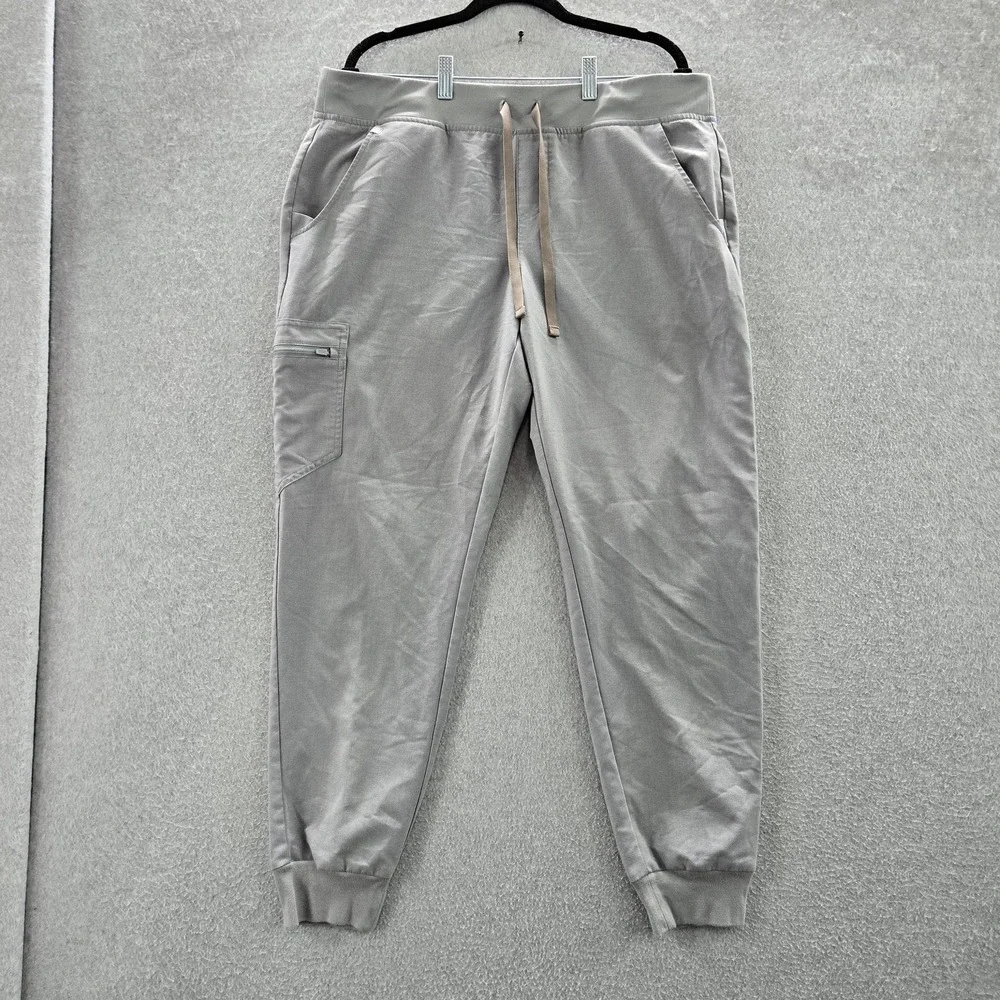 FIGS Women Scrub Pants XL Gray Zamora Jogger Zipper PO#2153 28
